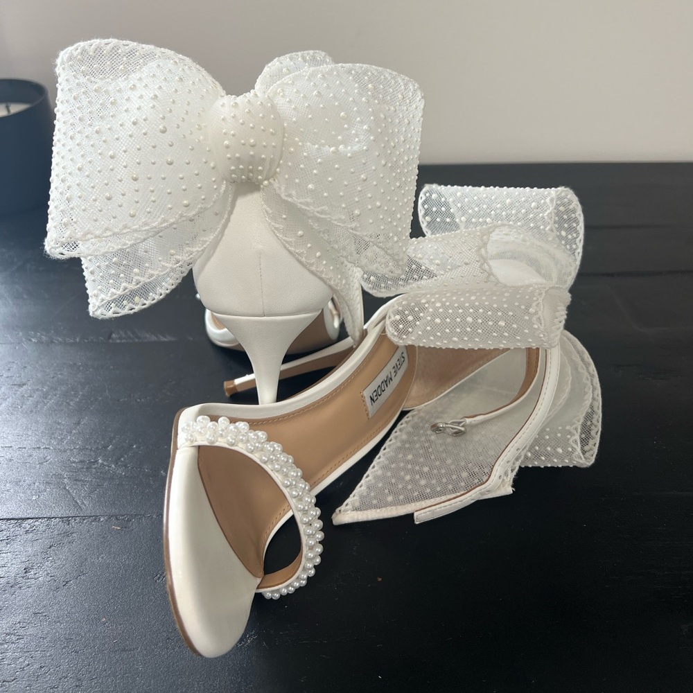 BENNI WHITE - Steve Madden - Bridal Heels - Bride - Bachelorette - Bridal